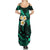 Polynesian Hawaii Summer Maxi Dress Kahoolawe Islands with Pacific Plumeria Turquoise Vibe - Wonder Print Shop