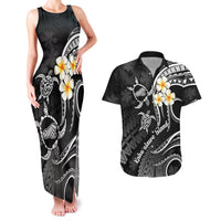 Polynesian Hawaii Couples Matching Tank Maxi Dress And Hawaiian Shirt Kahoolawe Islands with Pacific Plumeria White Vibe LT9 - Wonder Print Shop