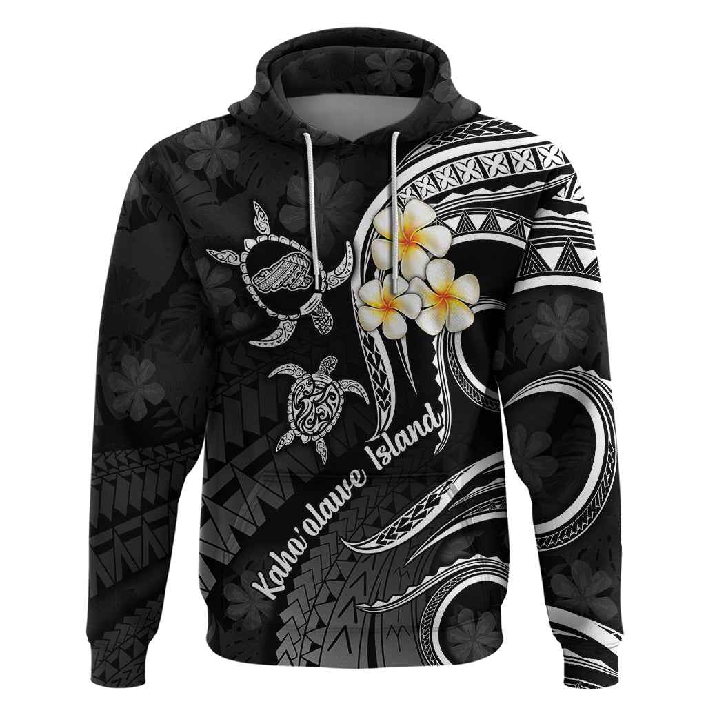 Polynesian Hawaii Hoodie Kahoolawe Islands with Pacific Plumeria White Vibe - Wonder Print Shop