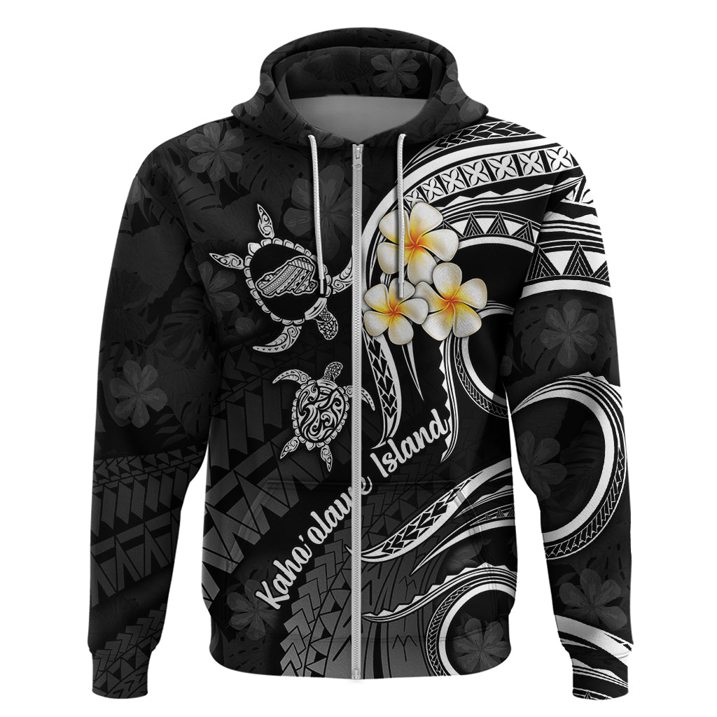 Polynesian Hawaii Hoodie Kahoolawe Islands with Pacific Plumeria White Vibe - Wonder Print Shop