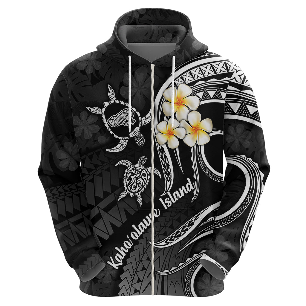 Polynesian Hawaii Hoodie Kahoolawe Islands with Pacific Plumeria White Vibe - Wonder Print Shop