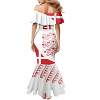 Custom Denmark Football Family Matching Mermaid Dress and Hawaiian Shirt Come On Danish Dynamite LT9 - Wonder Print Shop
