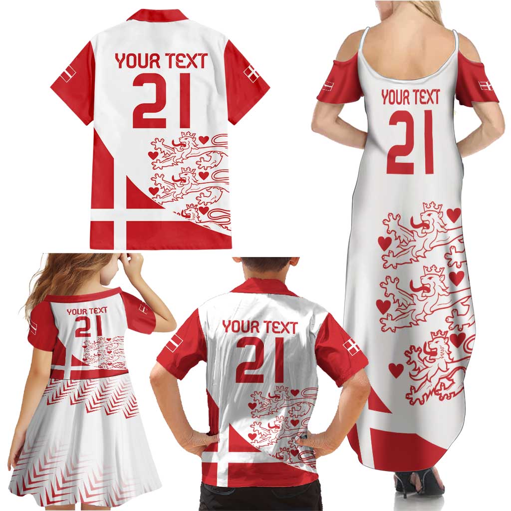 Custom Denmark Football Family Matching Summer Maxi Dress and Hawaiian Shirt Come On Danish Dynamite - Wonder Print Shop