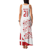 Custom Denmark Football Family Matching Tank Maxi Dress and Hawaiian Shirt Come On Danish Dynamite - Wonder Print Shop