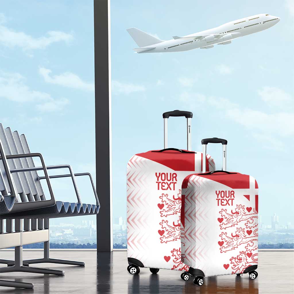 Custom Denmark Football Luggage Cover Come On Danish Dynamite - Wonder Print Shop