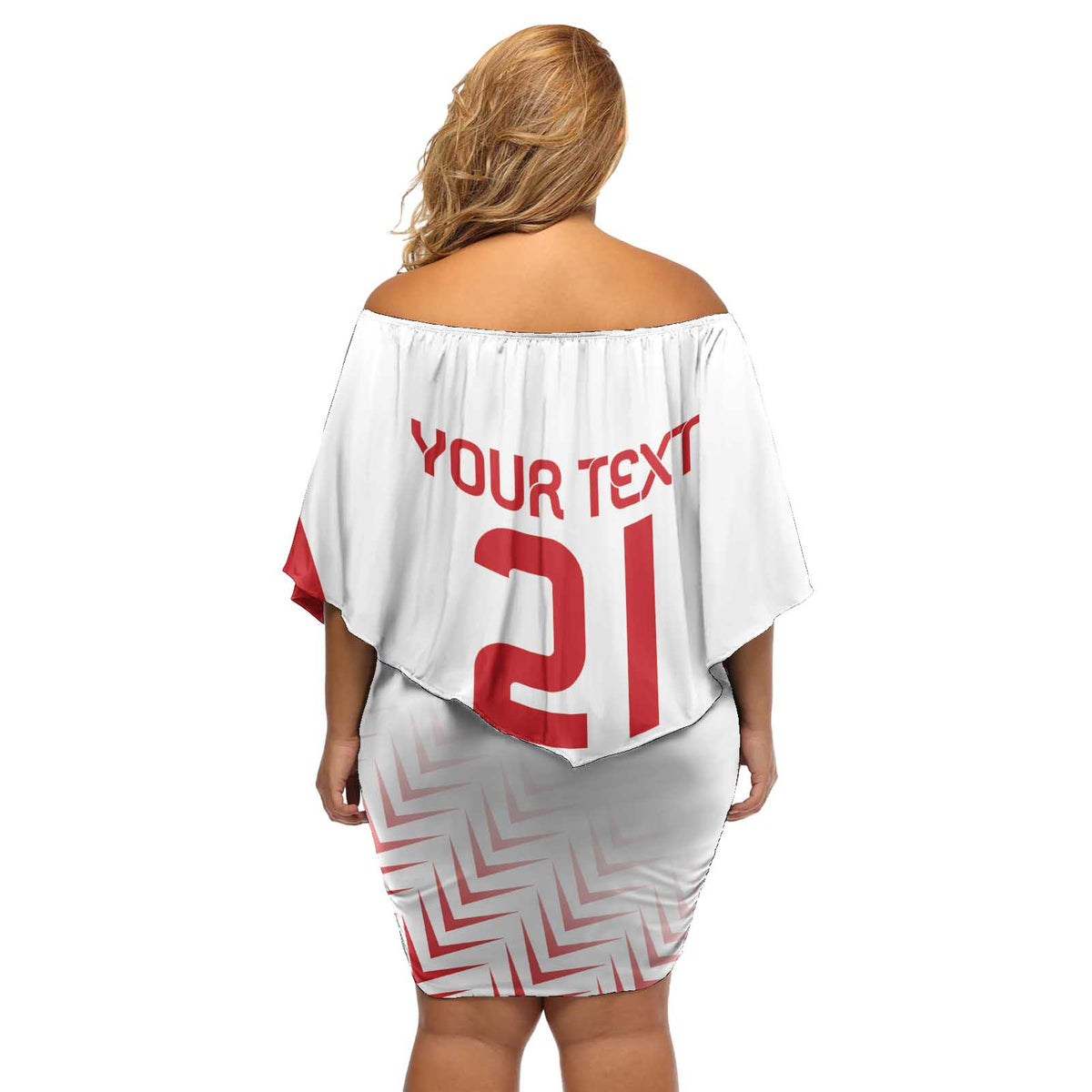 Custom Denmark Football Off Shoulder Short Dress Come On Danish Dynamite - Wonder Print Shop