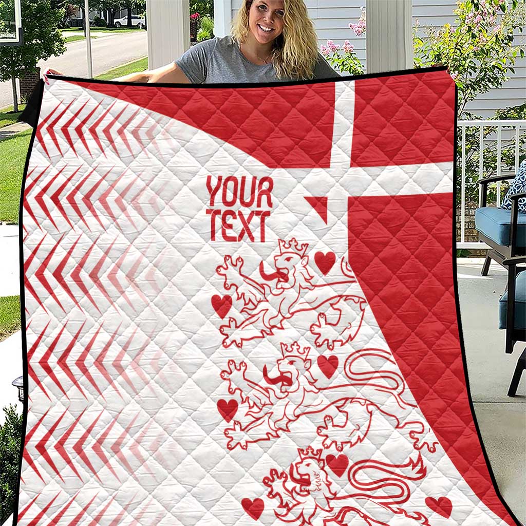 Custom Denmark Football Quilt Come On Danish Dynamite - Wonder Print Shop