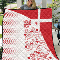 Custom Denmark Football Quilt Come On Danish Dynamite - Wonder Print Shop