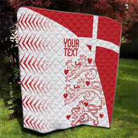 Custom Denmark Football Quilt Come On Danish Dynamite - Wonder Print Shop