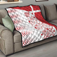 Custom Denmark Football Quilt Come On Danish Dynamite - Wonder Print Shop