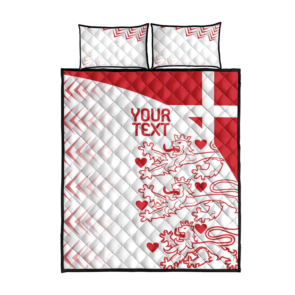 Custom Denmark Football Quilt Bed Set Come On Danish Dynamite - Wonder Print Shop