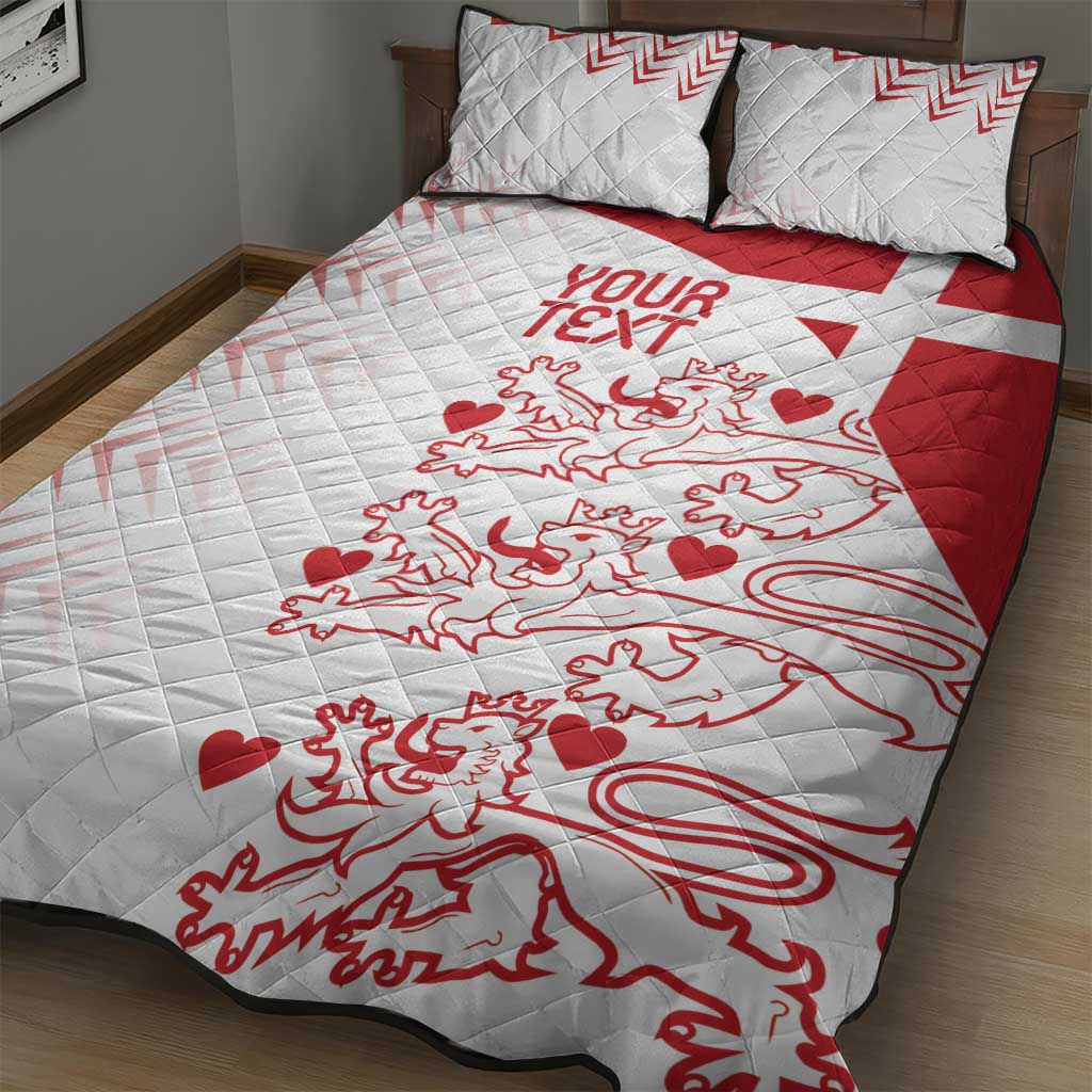 Custom Denmark Football Quilt Bed Set Come On Danish Dynamite - Wonder Print Shop