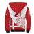 Custom Denmark Football Sherpa Hoodie Come On Danish Dynamite - Wonder Print Shop