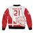Custom Denmark Football Sleeve Zip Bomber Jacket Come On Danish Dynamite - Wonder Print Shop
