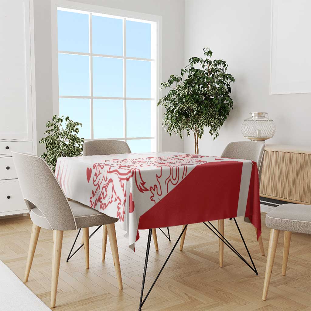 Custom Denmark Football Tablecloth Come On Danish Dynamite - Wonder Print Shop