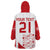 Custom Denmark Football Wearable Blanket Hoodie Come On Danish Dynamite - Wonder Print Shop
