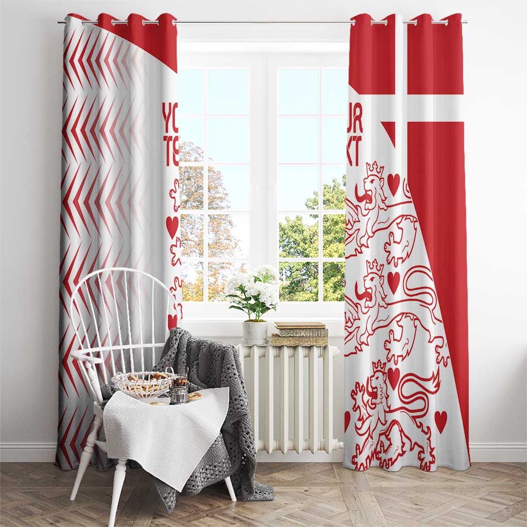 Custom Denmark Football Window Curtain Come On Danish Dynamite - Wonder Print Shop