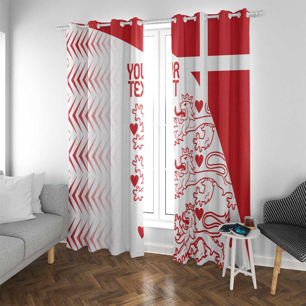 Custom Denmark Football Window Curtain Come On Danish Dynamite - Wonder Print Shop