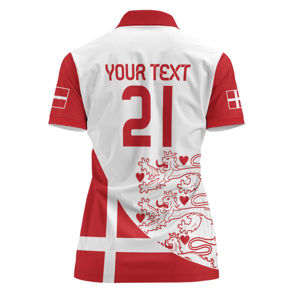 Custom Denmark Football Women Polo Shirt Come On Danish Dynamite - Wonder Print Shop