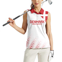 Custom Denmark Football Women Sleeveless Polo Shirt Come On Danish Dynamite - Wonder Print Shop