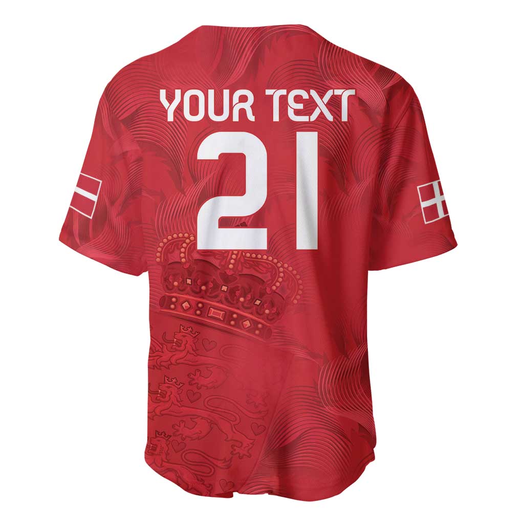 Custom Denmark Football Baseball Jersey With Coat of Arm LT9 - Wonder Print Shop