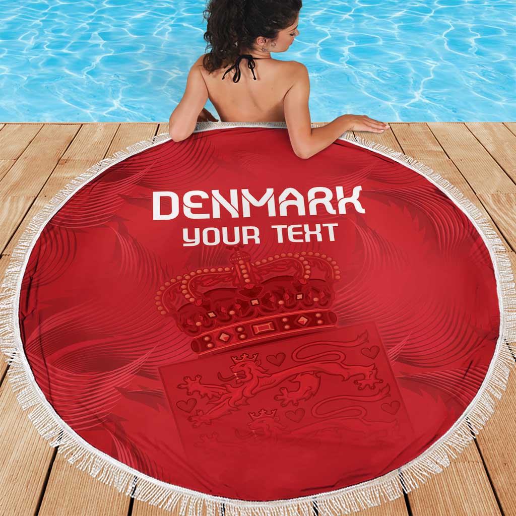 Custom Denmark Football Beach Blanket With Coat of Arm LT9 - Wonder Print Shop