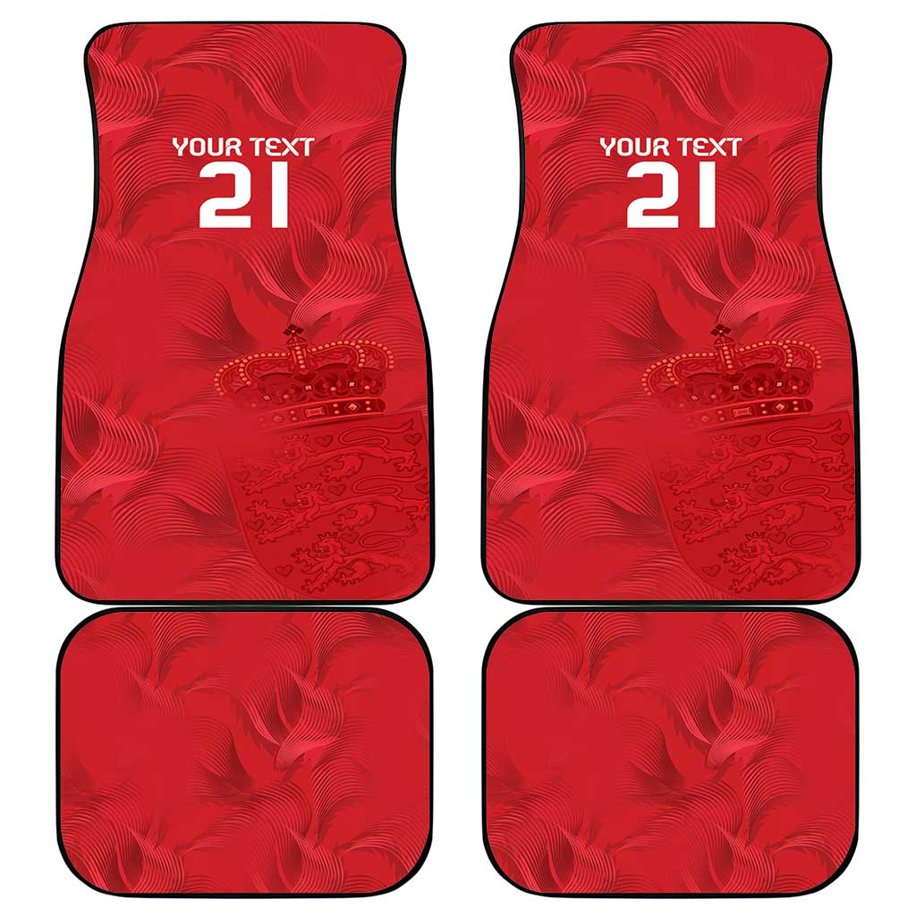 Custom Denmark Football Car Mats With Coat of Arm LT9 - Wonder Print Shop