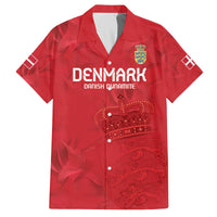 Custom Denmark Football Family Matching Off The Shoulder Long Sleeve Dress and Hawaiian Shirt With Coat of Arm - Wonder Print Shop