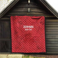 Custom Denmark Football Quilt With Coat of Arm - Wonder Print Shop