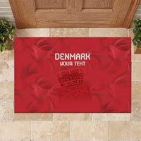 Custom Denmark Football Rubber Doormat With Coat of Arm - Wonder Print Shop
