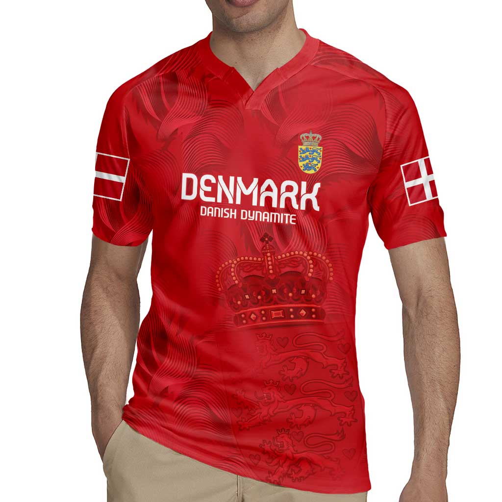 Custom Denmark Football Rugby Jersey With Coat of Arm - Wonder Print Shop