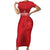 Custom Denmark Football Short Sleeve Bodycon Dress With Coat of Arm - Wonder Print Shop