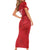 Custom Denmark Football Short Sleeve Bodycon Dress With Coat of Arm - Wonder Print Shop