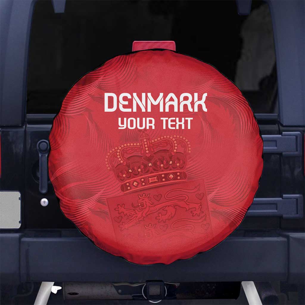 Custom Denmark Football Spare Tire Cover With Coat of Arm - Wonder Print Shop