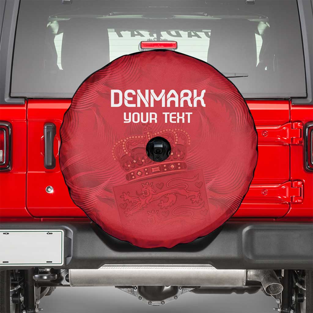 Custom Denmark Football Spare Tire Cover With Coat of Arm - Wonder Print Shop