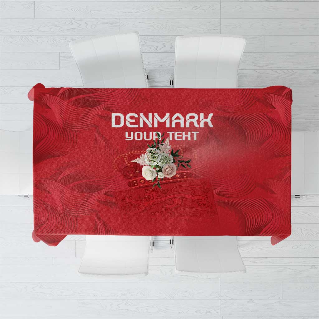 Custom Denmark Football Tablecloth With Coat of Arm - Wonder Print Shop