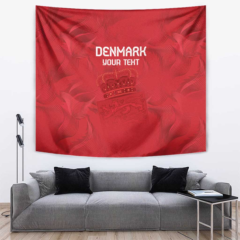 Custom Denmark Football Tapestry With Coat of Arm - Wonder Print Shop