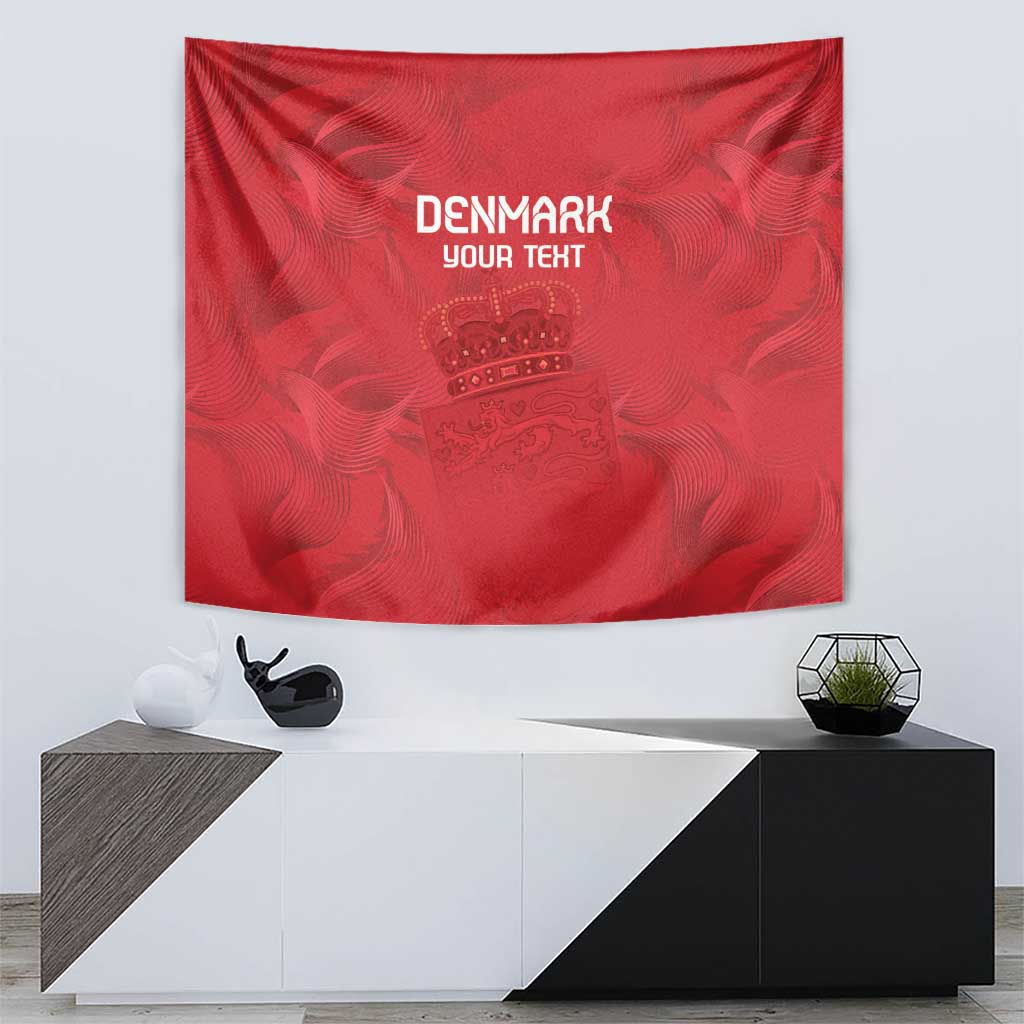 Custom Denmark Football Tapestry With Coat of Arm - Wonder Print Shop