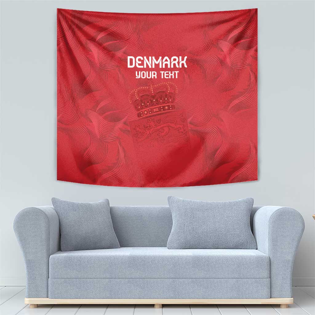 Custom Denmark Football Tapestry With Coat of Arm - Wonder Print Shop