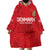 Custom Denmark Football Wearable Blanket Hoodie With Coat of Arm - Wonder Print Shop