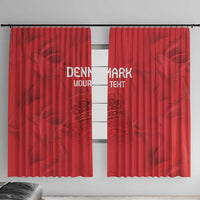 Custom Denmark Football Window Curtain With Coat of Arm - Wonder Print Shop