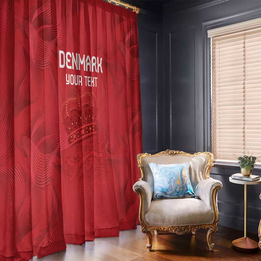 Custom Denmark Football Window Curtain With Coat of Arm - Wonder Print Shop