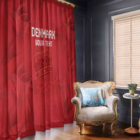 Custom Denmark Football Window Curtain With Coat of Arm - Wonder Print Shop