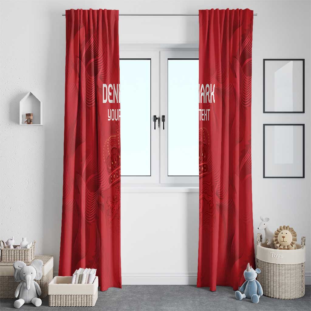 Custom Denmark Football Window Curtain With Coat of Arm - Wonder Print Shop