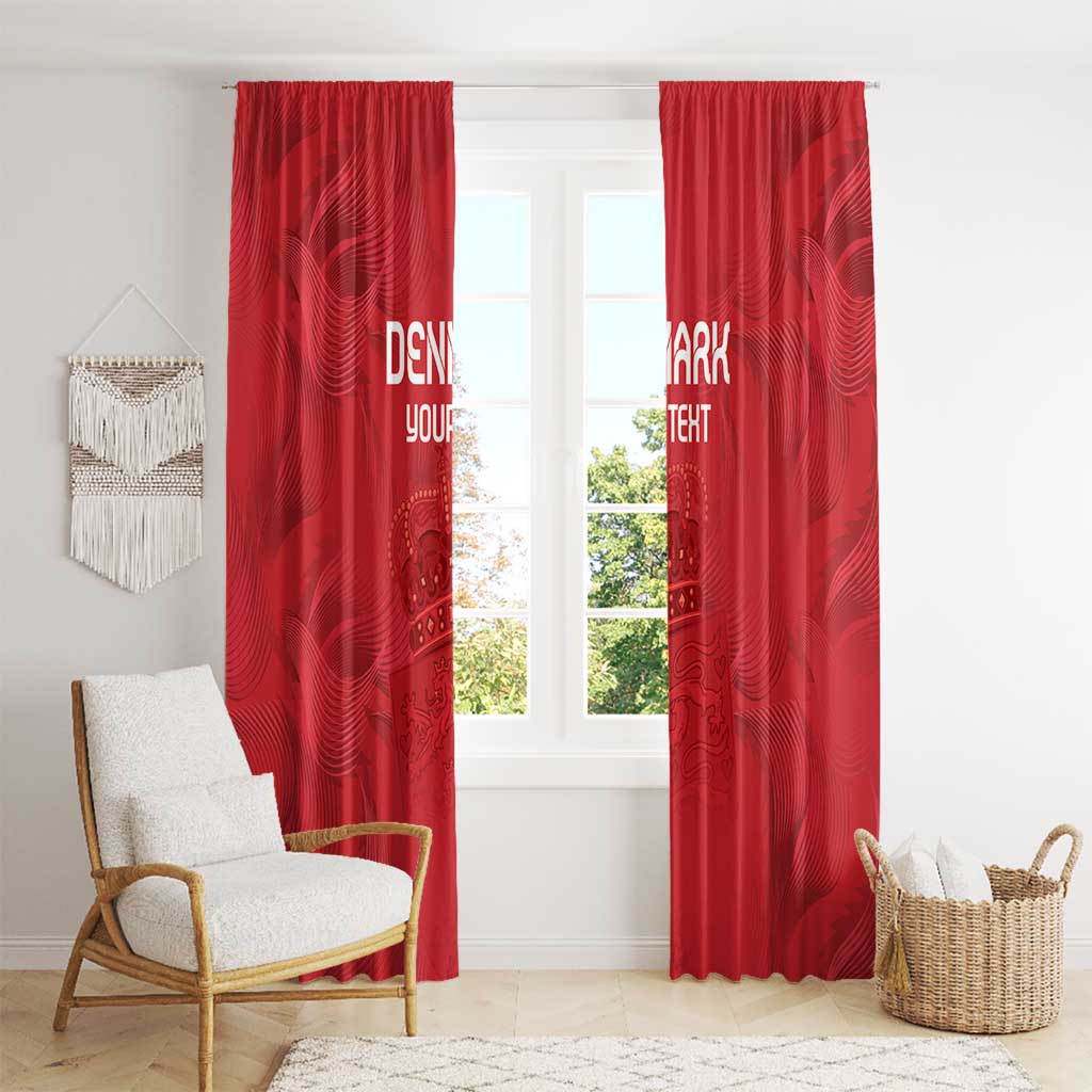 Custom Denmark Football Window Curtain With Coat of Arm - Wonder Print Shop