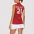 Custom Denmark Football Women Sleeveless Polo Shirt With Coat of Arm - Wonder Print Shop