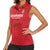 Custom Denmark Football Women Sleeveless Polo Shirt With Coat of Arm - Wonder Print Shop