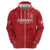 Custom Denmark Football Zip Hoodie With Coat of Arm - Wonder Print Shop