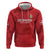 Custom Denmark Football Zip Hoodie With Coat of Arm - Wonder Print Shop