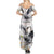 Denmark Mute Swan Summer Maxi Dress With Chamomile Daisy Flowers - Wonder Print Shop